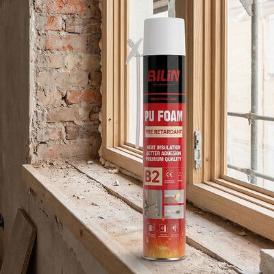 High Yield B2 Fire Resistant Polyurethane Foam Spray Gun Applied Fire Stopping Gap Filler